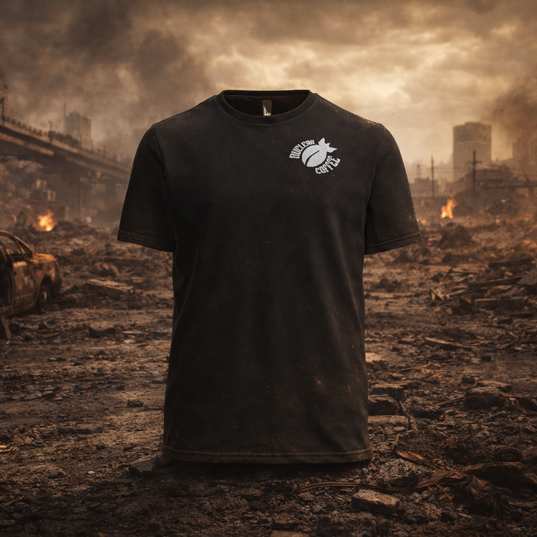 Bomb-Bean Screen Print T-Shirt - Nuclear Coffee